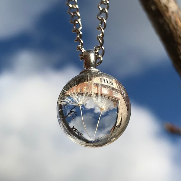 Glass Globe Necklace Etsy UK