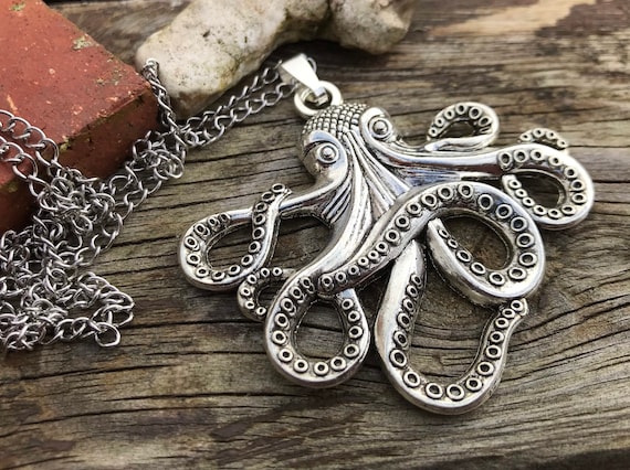 Octopus pendant necklace clearance