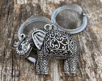 Elephant tea Infuser, loose tea infuser, Mesh Tea Strainer, herb infuser, Elephant Charm novelty tea infuser, elephant themed gift