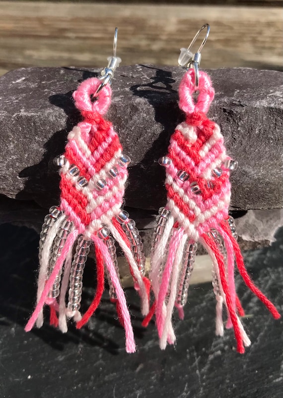 Pink Braided Earring Pink Braided Earring