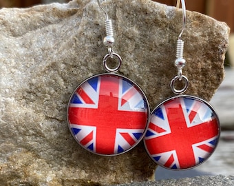 Union Jack earrings, Union flag earrings, Jubilee earrings, British flag earrings, coronation earrings