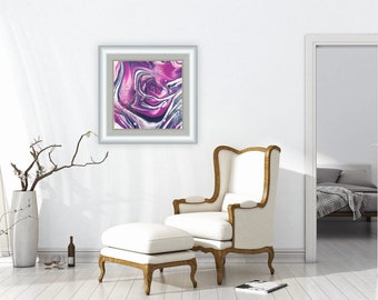 PINK ROSE PRINT - Rose Flower Art - Wall Decor Prints - Flower Lover Gift - Abstract Rose Arr - Digital Wall Prints