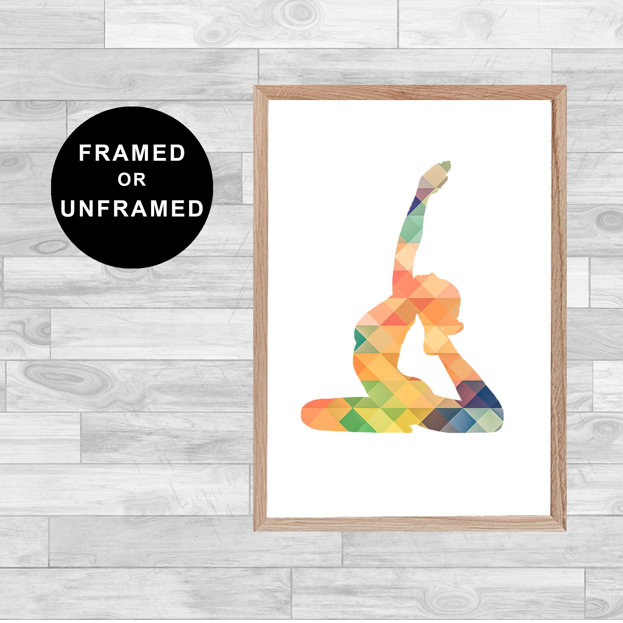 Framed Or Unframed Yoga Posture Print Spirituality Meditation Wall Art Watercolor Gift Home Decor Pa