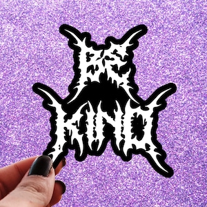Black Metal Sticker, Be Kind, Death Metal Band Logo, Motivational Blegh, Heavy Metal, Metalcore Water Bottle Decal, Bleghssed Sticker