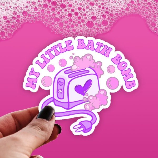 Toaster Bath Bomb Sticker, Pastel Goth, My Little Bath Bomb, Cute Creepy, Holographic Decal, Existing Without My Consent, Dark Humor