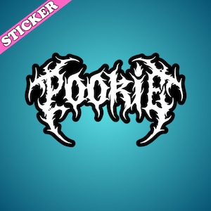 Black Metal Sticker, Pookie, Death Metal Band Logo, Motivational Blegh, Heavy Metal, Funny Metalcore Sticker, Bleghssed, Metal Girly