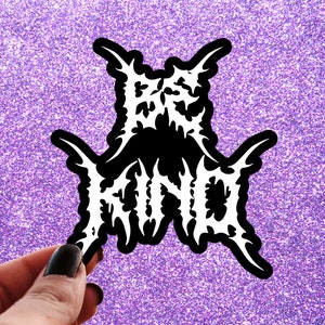 Black Metal Sticker, Be Kind, Death Metal Band Logo, Motivational Blegh, Heavy Metal, Metalcore Water Bottle Decal, Bleghssed Sticker