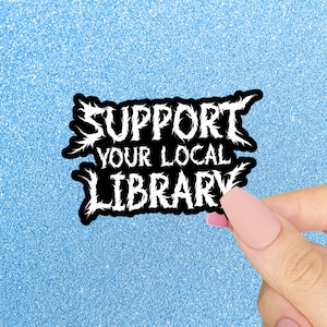 Black Metal Sticker, Support Your Local Library, Death Metal Band Logo, Heavy Metal, Metalcore Water Bottle Decal, Bleghssed Sticker