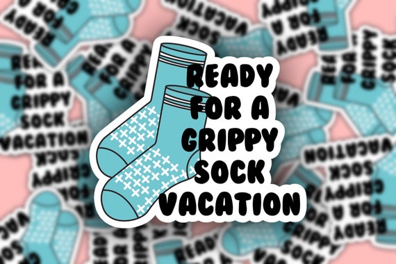Grippy Sock Vacation Sticker, Mental Health Matters, Funny Self Care, Go to  Therapy, Take Your Meds, Crazy Sock Day -  Canada