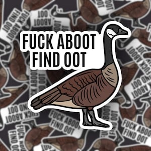 Goose Sticker, Fuck Aboot Find Oot, Canadian Geese, Choose Violence, Funny Be a Menace, Dramatic Goose Decal, Fuck Around Find Out