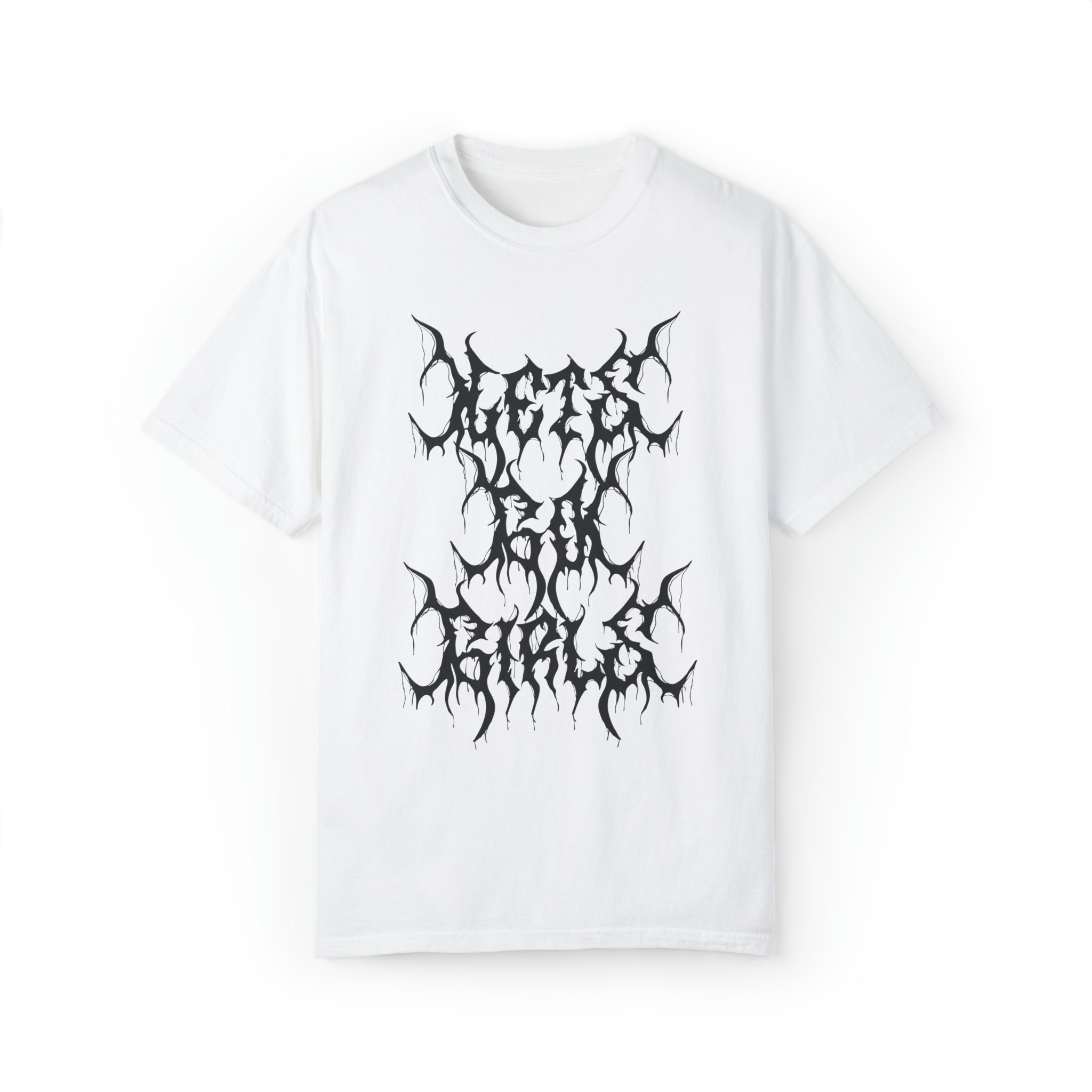 Lets Go Girls Shirt, Black Metal Band Logo T-shirt, Bleghssed 