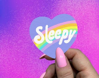 Sleepy Sticker, Tired as Fuck Vinyl Sticker