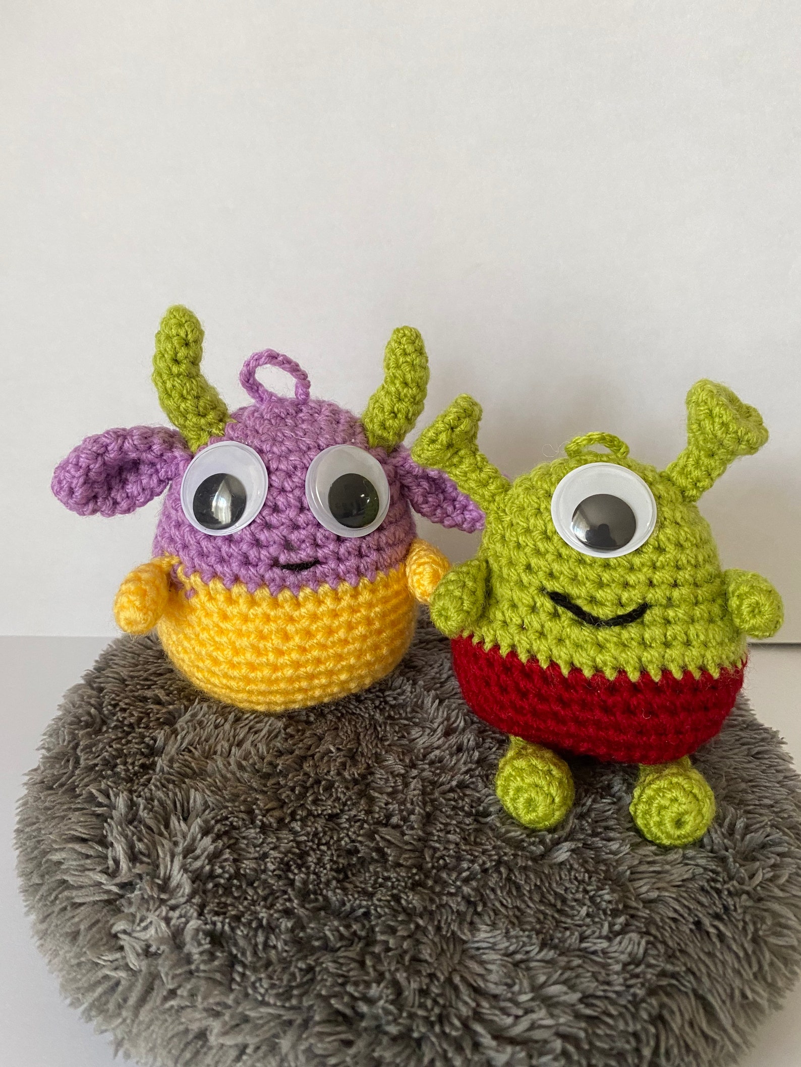 Crochet googly eyes monster crochet alien keychain Etsy