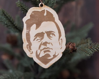 Johnny Cash Folsom Prison Blues car mirror charm, ornament, wooden hanging decor, decorative ornaments