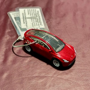 TeslaCaching Car with Tag - Red Model Y RANDOM NAME