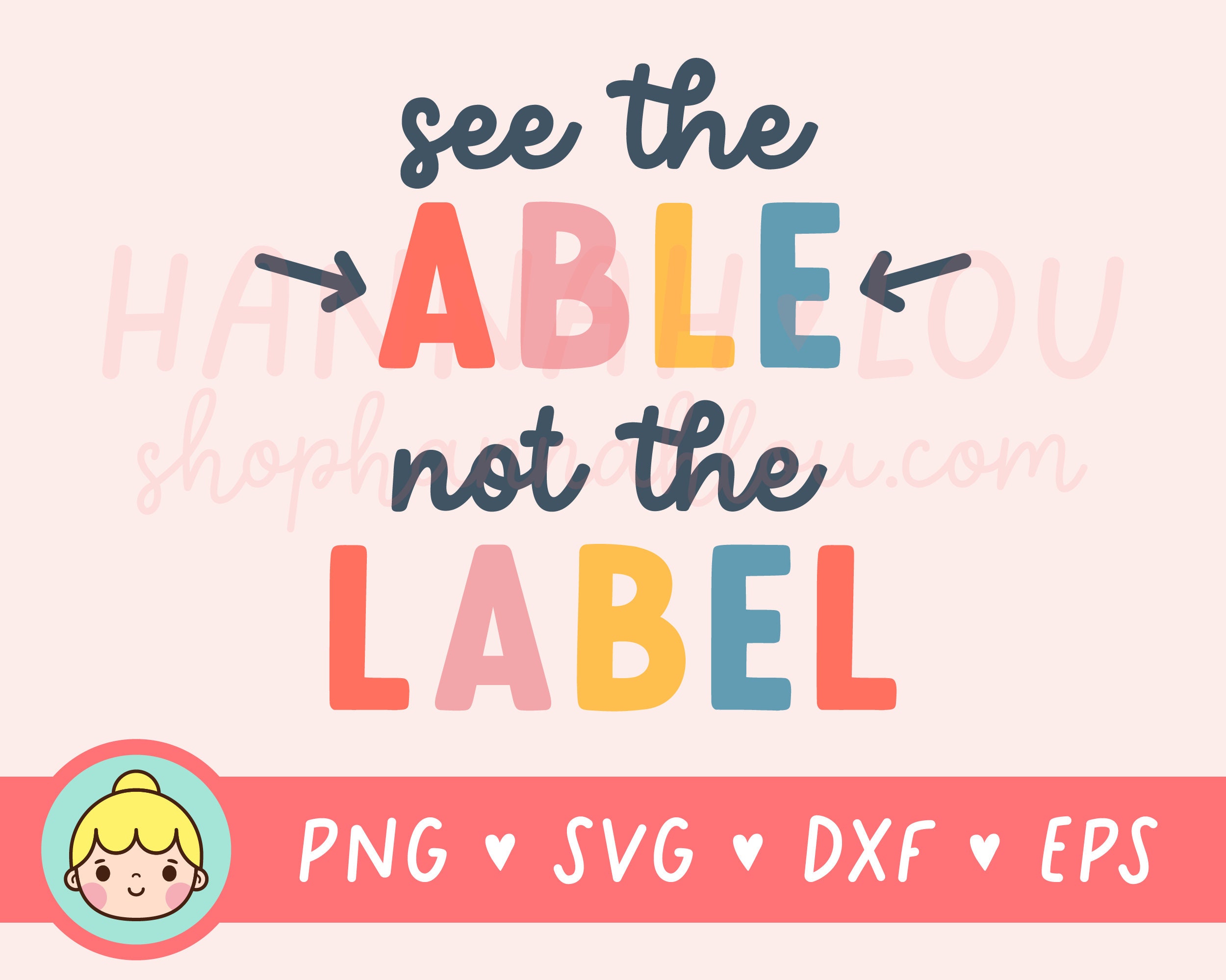 See the Able Not the Label SVG Cut Files for Cricut, Autism PNG ...