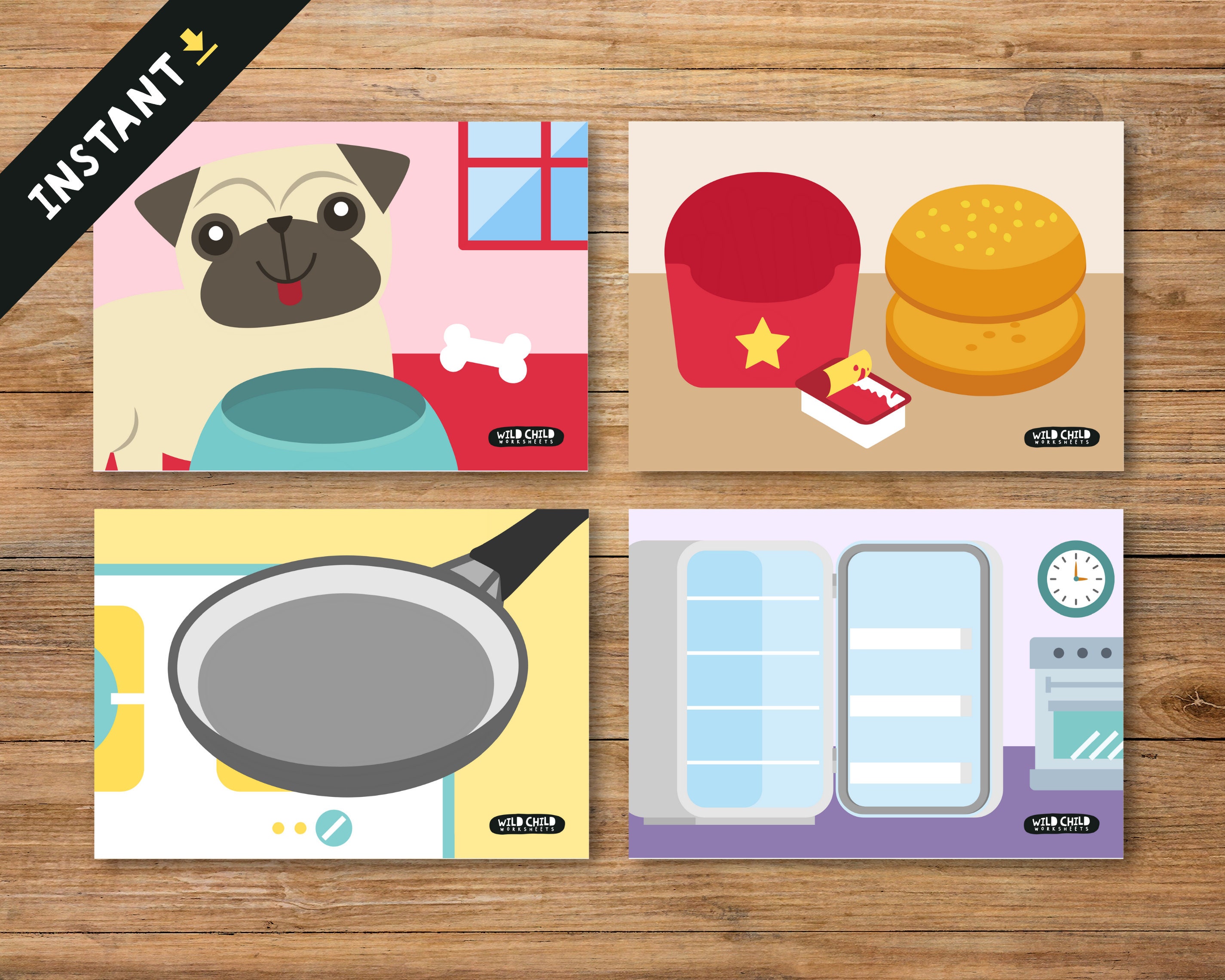 8 Printable Food-Themed Play Dough Mats for Pretend Play | Etsy