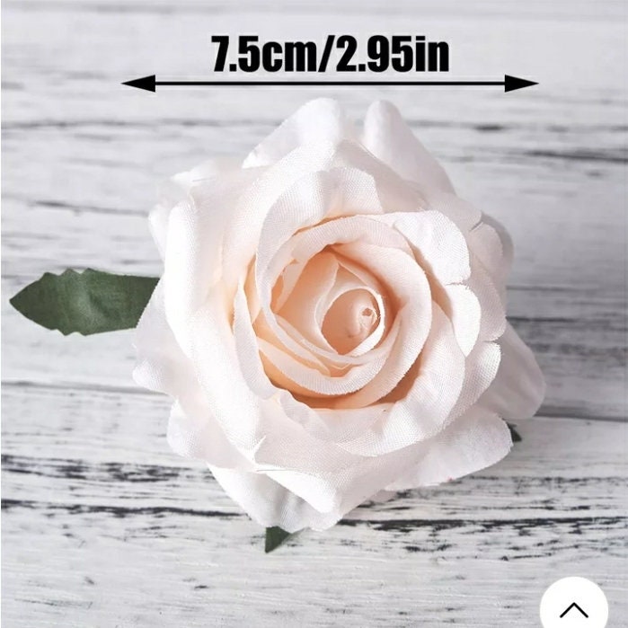 100pcs 7.5cm artificial roses white silk fake roses flower Etsy
