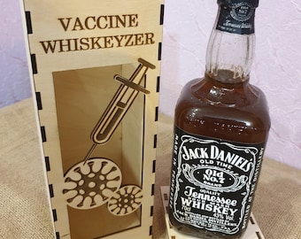 Whiskey box (whiskeyzer) + gift cup holder (virus). Laser cut files SVG, DXF, CDR vector plans. wine box- 3mm Box -whiskey Box Digital File.