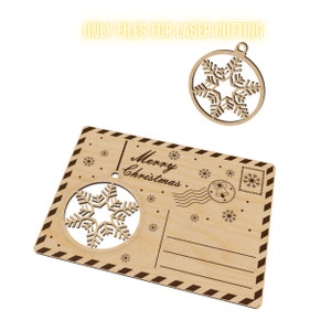 Weihnachtskarte Laser geschnitten Dateien, Weihnachtsbaum Geschenk, Weihnachten Souvenir Karte, CNC Vektor Plan, Modell Muster Datei, CNC geschnitten, DXF SVG Vorlage