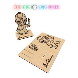 Halloween Karte Laser geschnitten Dateien, Halloween Geschenk, Halloween Souvenir Karte, CNC Vektor Plan, Modell Muster Datei, Cnc Schnitt, DXF SVG Vorlage