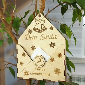 Santa Wish List Ornamen SVG / Material: - 3mm / Carta a Santa Ornament / Navidad / Carta 3D a Santa Ornament SVG