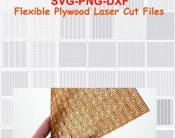 Fichiers de contreplaqué flexible découpés au laser : modèle SVG de charnière vivante (téléchargement numérique)