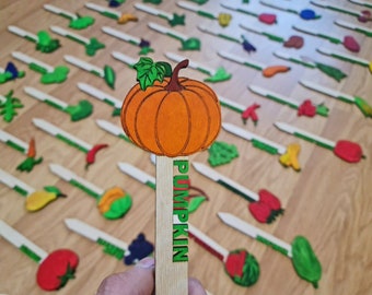 Garden Markers Set  - 88 SVG laser cut files, Glowforge pattern, Garden stakes set, XTool pattern, Laser Cut P attern SVG stakes.
