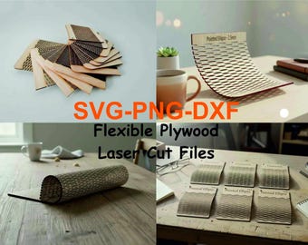 Lot de fichiers de découpe laser pour plier le bois / Modèles en bois pour la fabrication de bracelets / Modèles de charnière flexibles