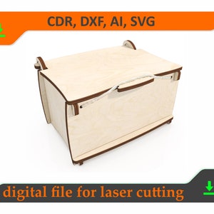 Caja de regalo con cuerda. Corte por láser. Material 4mm Vector file, dxf, cdr.svg, para CNC, archivo vectorial, archivo cnc, patrón cnc, corte cnc, corte láser