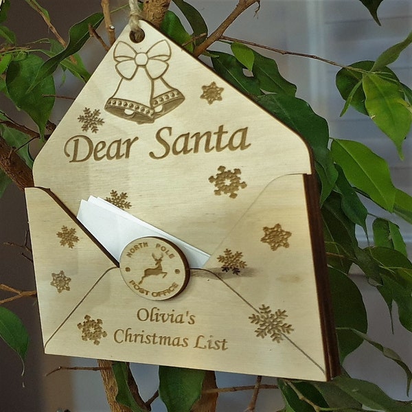 Letter to Santa Ornament SVG CDR DXF | Santa Wish List Ornamen | Christmas Ornament | Digital Download svg Template | Glowforge svg