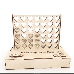 Game for adults, four in a row-  Laser cut files SVG, DXF vector plans, laser cutting, cnc pattern, glowforge files, cnc project, laser ve
