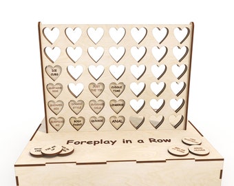Game for adults, four in a row-  Laser cut files SVG, DXF vector plans, laser cutting, cnc pattern, glowforge files, cnc project, laser ve