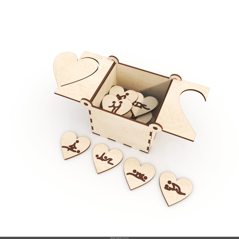 Token Heart Box 12 Love Tokens in a Box SVG CDR DXF | Tokens | Love Coupons | for Her ...