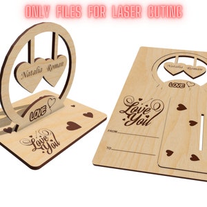 Valentines Cards Laser Cut Dateien, Valentines Geschenk, Valentines Souvenir Karte, Cnc Vektor Plan, Modell Muster Datei, CNC Cut, DXF SVG Vorlage