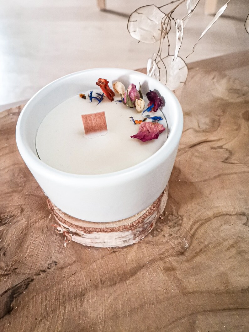 Dried flower candles 60gr 120gr 180gr gift idea Etsy