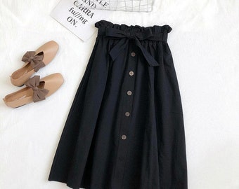 mid length pleated skirts etsy