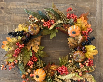 Fall harvest wreath