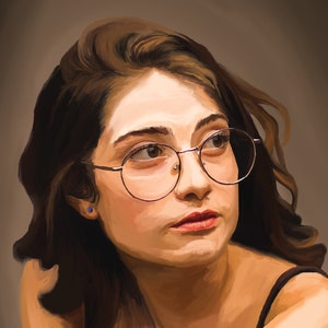 Ritratto da foto, Pittura digitale disegnata a mano, Download digitale personalizzato, Arte su commissione personalizzata, Ritratto stampabile