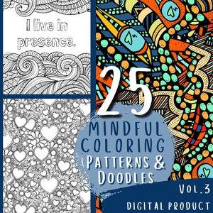 Mindful Colouring | Cosy Coloring | Pattern to color | Positive affirmation | Floral colouring | Adult coloring therapy