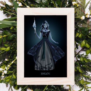 Hekate Art Print | Hekate Goddess | Magic Goddess | Greek Witchcraft Goddess Poster | Pagan Wiccan Folk | Greek Goddess