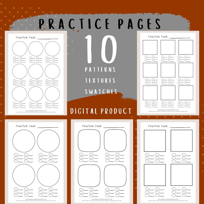 Pattern Templates | Texture Pages | Pattern Coloring Page | Practice ...