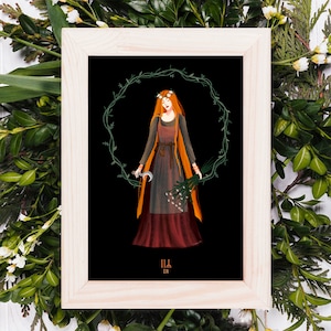 Eir Art Print v. 1A | Norse Goddess Poster | Viking Gods | Pagan Wiccan Folk | Home Decor
