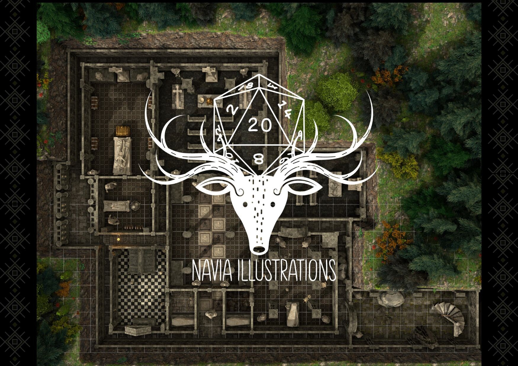 Crypt Battle Map Dungeon Map Map RPG Ritual Place Map - Etsy Ireland