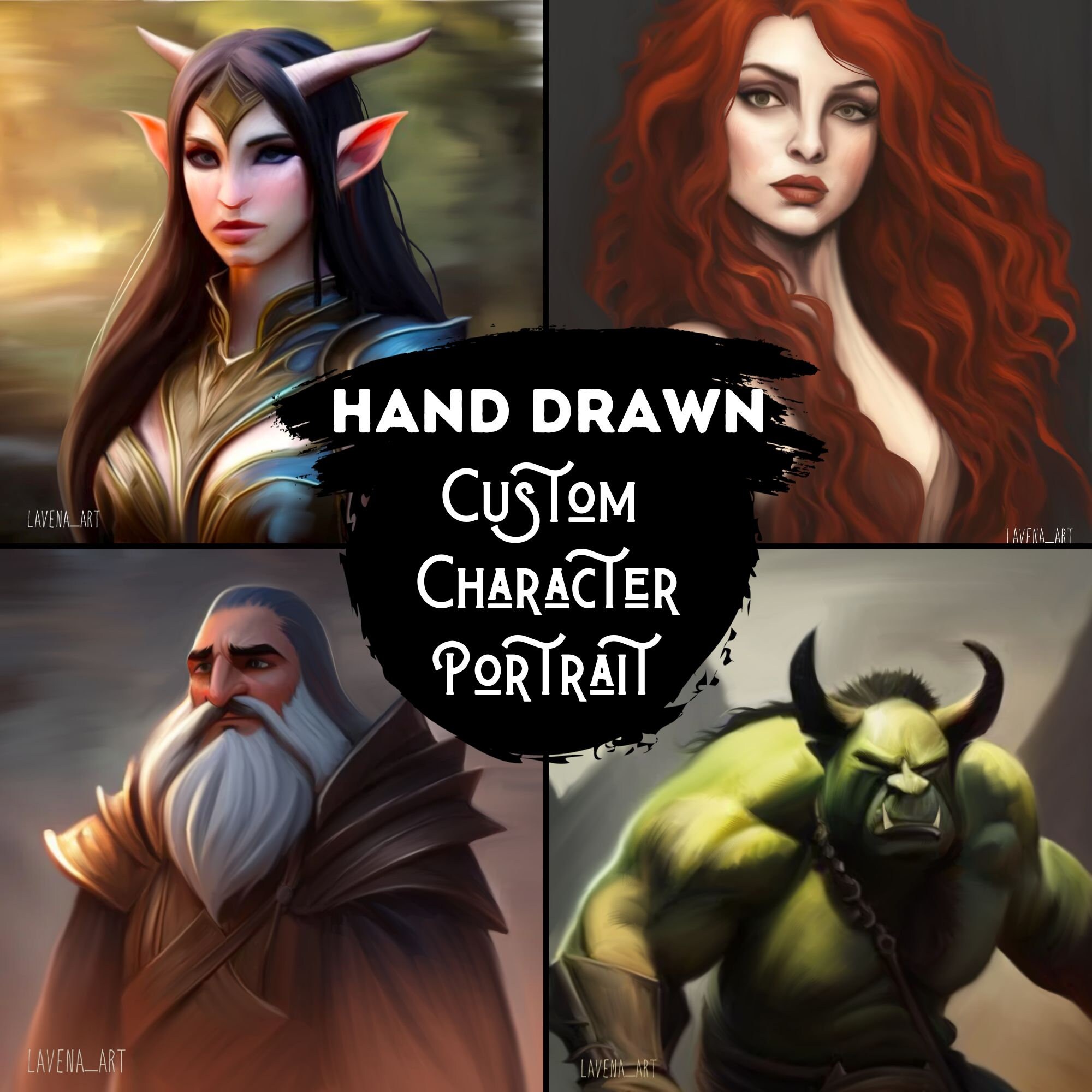 Dnd Custom Character Portrait Fantasy Character Commission - Etsy