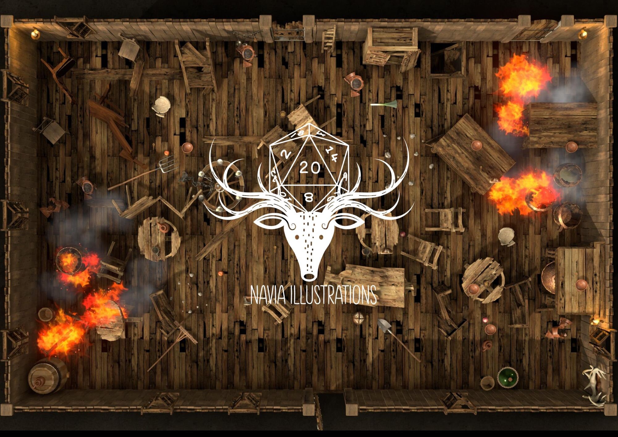 Tavern Maps Pack, 8 Maps Bundle | Human Designed Dnd Battle Map | D&D ...
