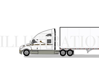 Kenworth T2000 Truck, Diecast Model Truck, 1/32 Scale Diecast