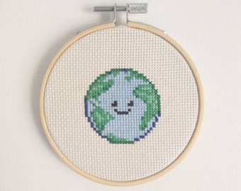 Earth - Easy Cross Stitch Pattern Small