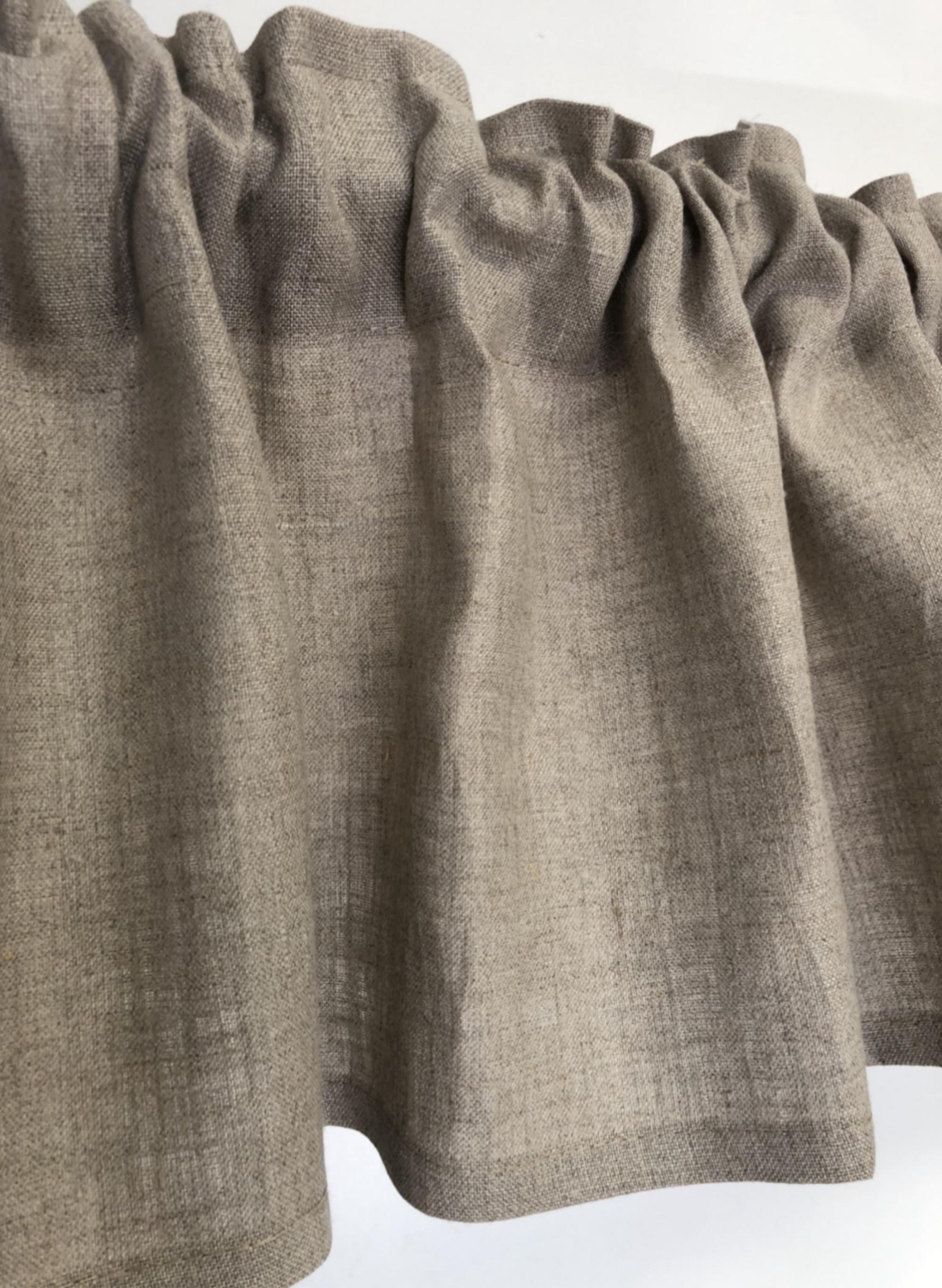 Linen Valance Made in Natural Colored Linen Window Valance: Rustic ...