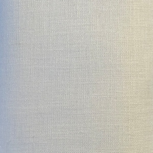 May include: A close-up view of a solid white fabric with a visible woven texture. The material features a consistent, tight grid pattern created by the interlacing of horizontal and vertical threads, resulting in a matte, uniform surface appearance.